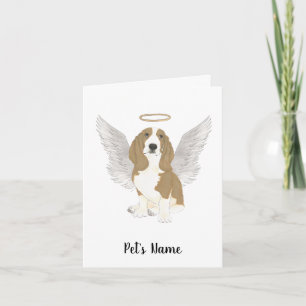 Cartão Memorial Personalizado de Simpatia de Caça-Basset