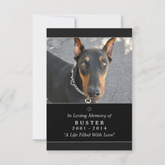 Cartão Memorial Pet 3.5 x 5 Black - Contented Poem