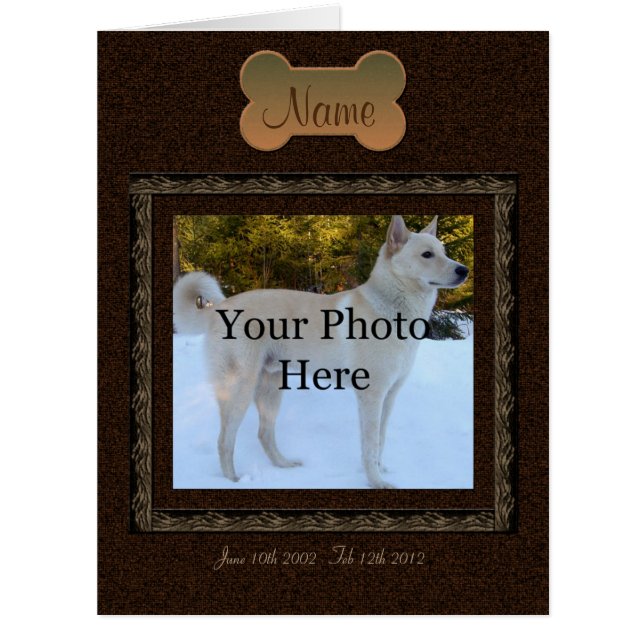 Cartão Memorial Pet Personalizado (Frente)