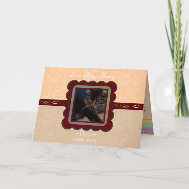 Cartão Memorial Pet Personalizável (Frente)