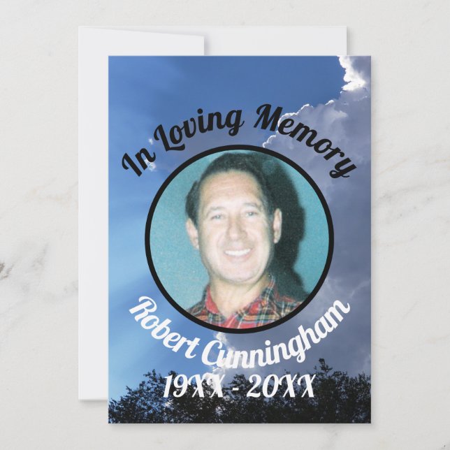 Cartão Memorial Sun Rays and Clouds (Frente)