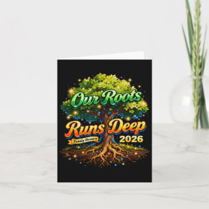 Cartão Memórias da Reunião de Família Roots Run Deep 2026