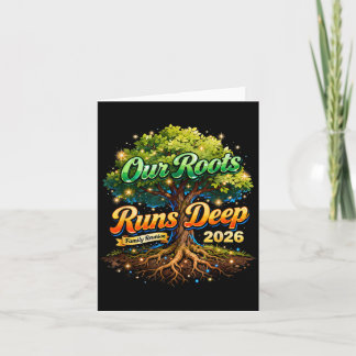 Cartão Memórias da Reunião de Família Roots Run Deep 2026