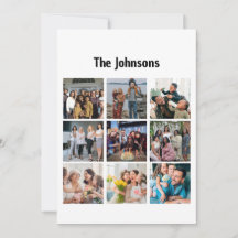 Memórias de Família 9 Grade de Fotos Colagem Perso