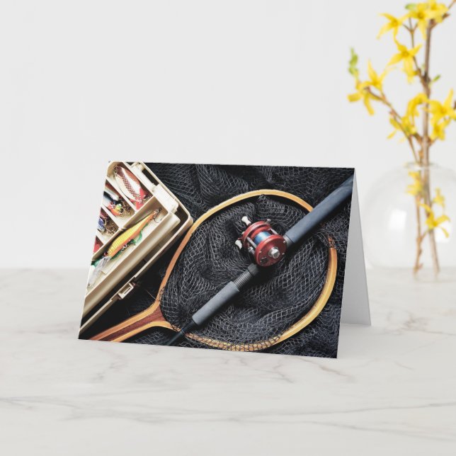 Cartão Memórias de pesca Sua Própria Aventura de Pesca Fo (Flor Amarela)