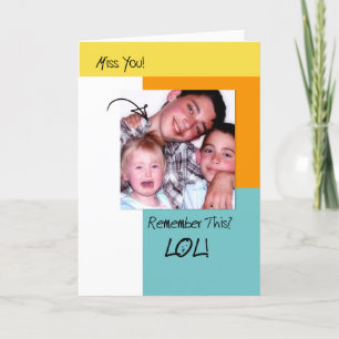 Cartão Memórias Engraçadas Tendência Foto Desaparecida