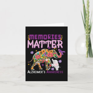 Cartão Memórias Importam Elefante Alzheimer Alzheimers Pr