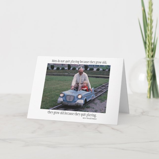 Cartão Men do not quit playing... (Frente)