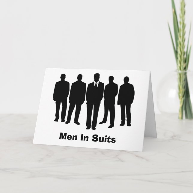 Cartão men in suits greeting card (Frente)
