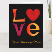Menção ao quadrado LOVE personalizado Vermelho e a