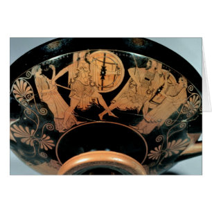 Cartão Menelaos, acompanhado do Afrodite