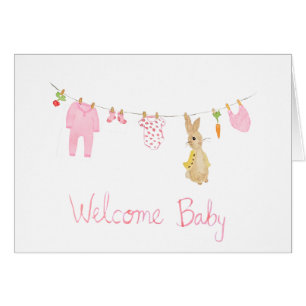 Cartão menina bem-vinda