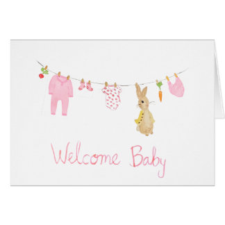 Cartão menina bem-vinda