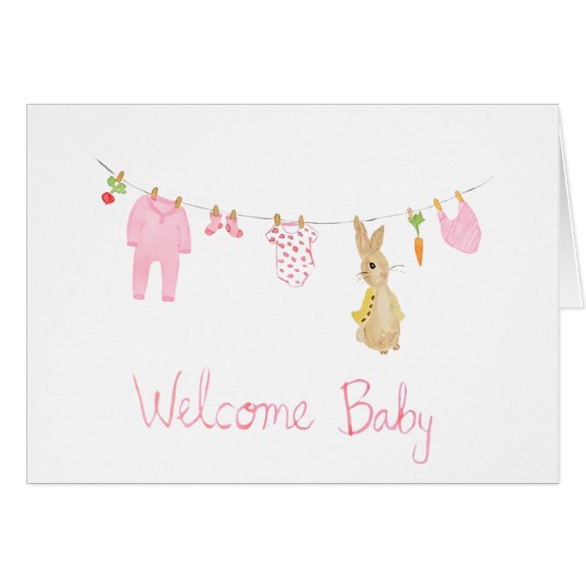 Cartão menina bem-vinda (Frente horizontal)