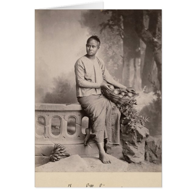 Cartão Menina birmanesa, c.1880 (Frente)