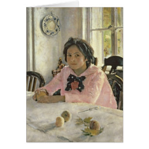 Cartão Menina com pêssegos, 1887