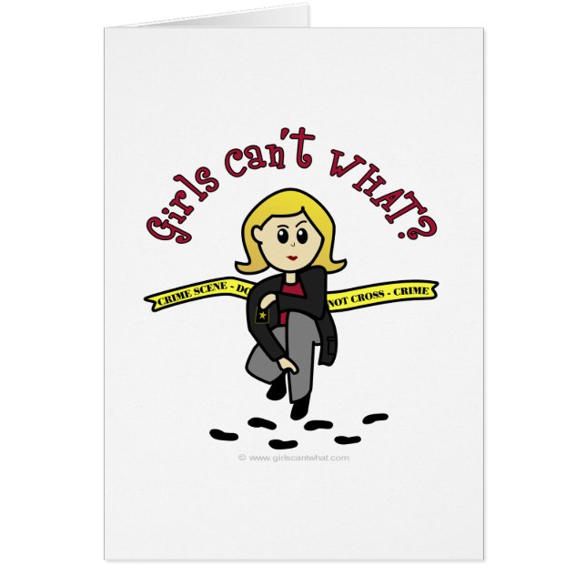 Cartão Menina CSI Loira (Frente)