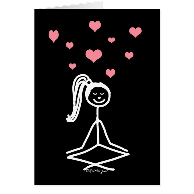 Cartão Menina da ioga (Frente)