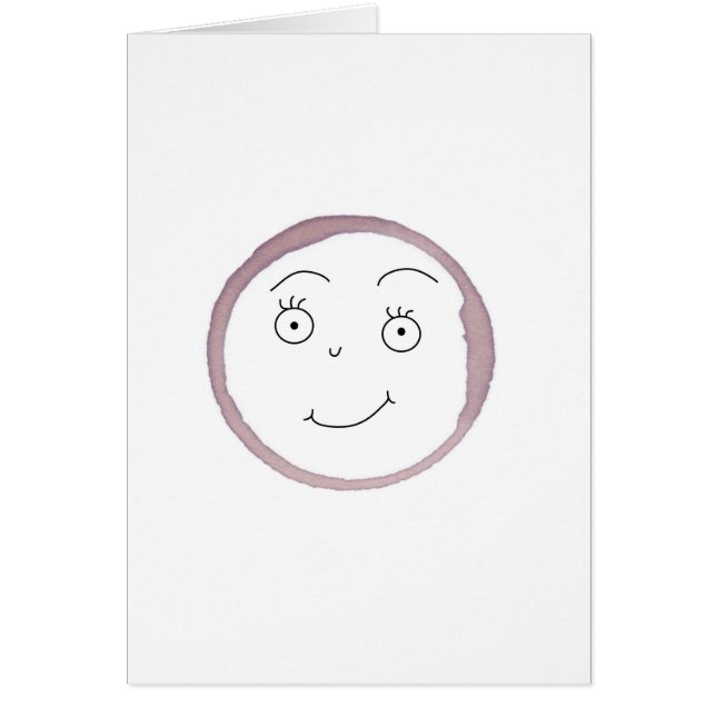 Cartão Menina da mancha do anel do vinho (Frente)