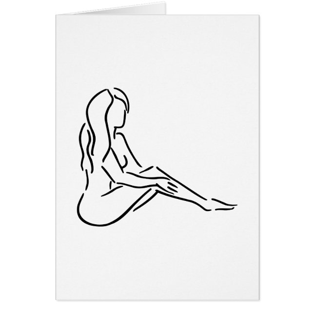 Cartão Menina da mulher (Frente)