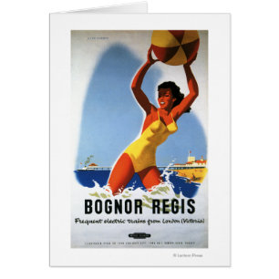 Cartão Menina das estradas de ferro e poster britânicos