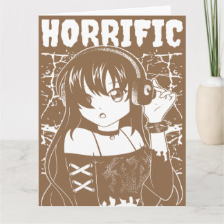 Cartão Menina de anime fofa