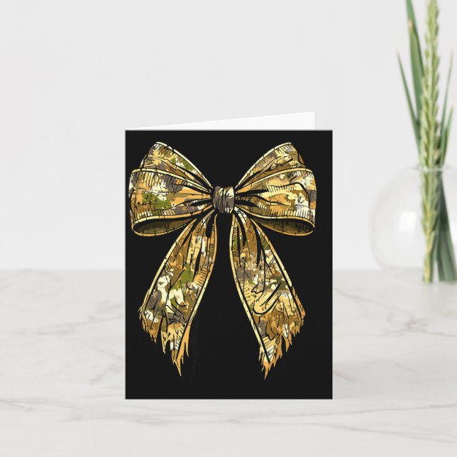 Cartão Menina de caça com arco de camuflagem Camo  (Frente)