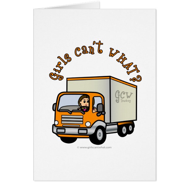 Cartão Menina de caminhoneiro (Frente)