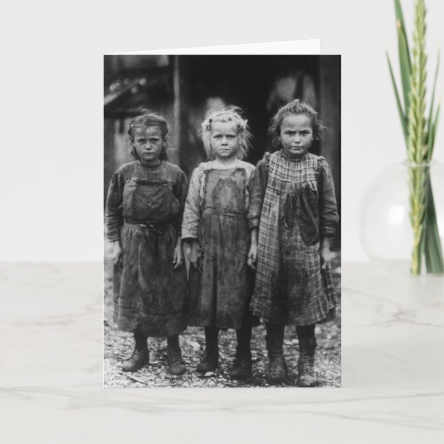 Cartão Menina de Ostras, início dos anos 1900 (Frente)