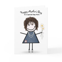 Menina de Palito Dia das Mães para Madrasta