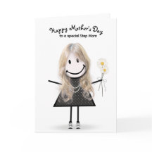 Menina de Palito Dia das Mães para Madrasta  