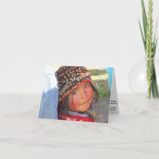 Cartão Menina de Quishuarani