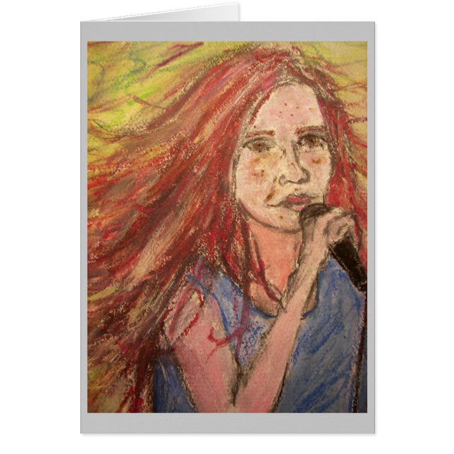 Cartão Menina de Rocker mais legal (Frente)