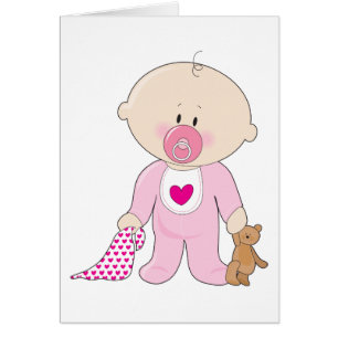 Cartão Menina de Soother do bebê