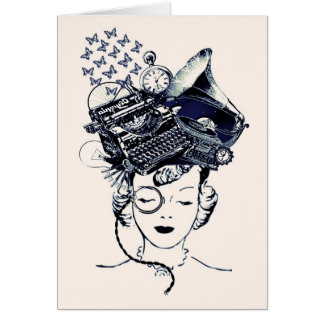 Cartão Menina de Steampunk