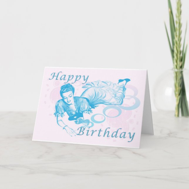 Cartão Menina do aniversário (Frente)