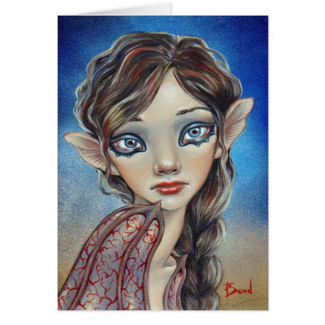 Cartão Menina do bastão (Frente)