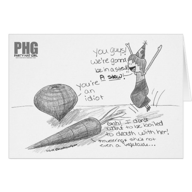 Cartão Menina do chapéu do partido --Nós estamos indo (Frente Horizontal)