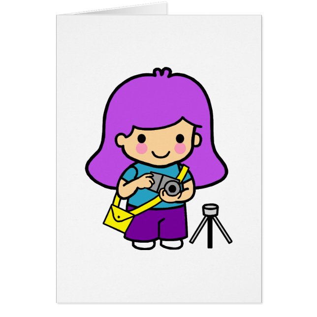 Cartão Menina do fotógrafo (Frente)