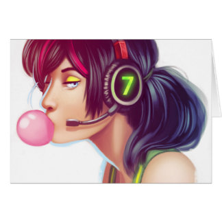 Cartão Menina do Gamer