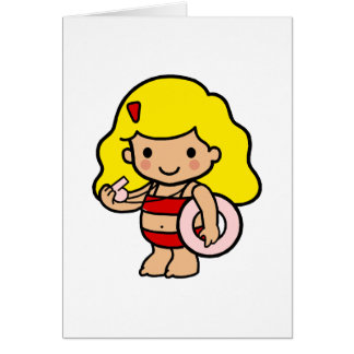 Cartão Menina do Lifeguard