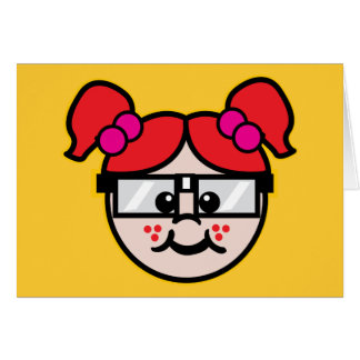 Cartão Menina do nerd