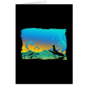 Cartão Menina do surf