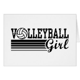 Cartão Menina do voleibol