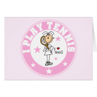Cartão Menina eu jogo o camiseta e os presentes do tênis