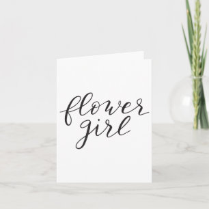 Cartão Menina Flower Engraçado Bridal Noiva Groom Premi