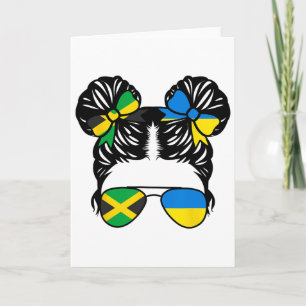 Cartão Menina metade jamaicana metade ucraniana Jamaica C
