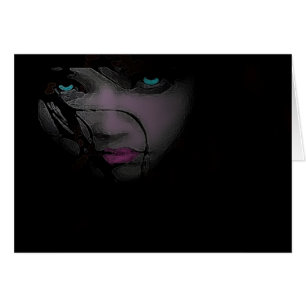 Cartão menina noturna