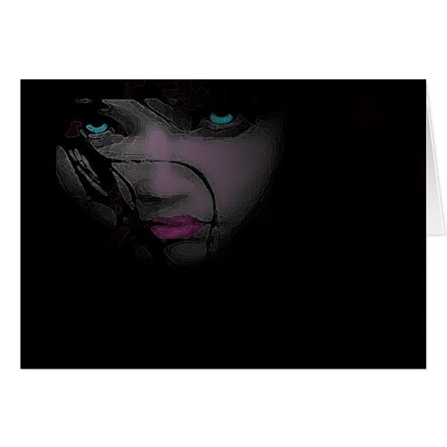 Cartão menina noturna (Frente Horizontal)