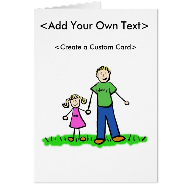 Cartão Menina pai (Louro) (Frente)